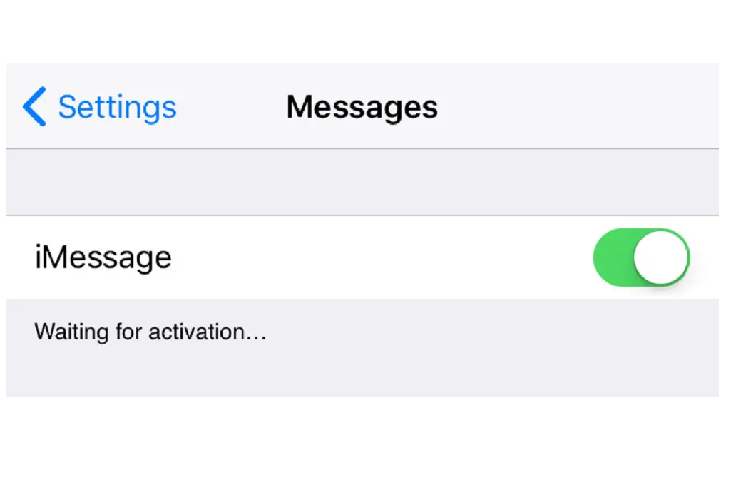 imessage waiting for activation