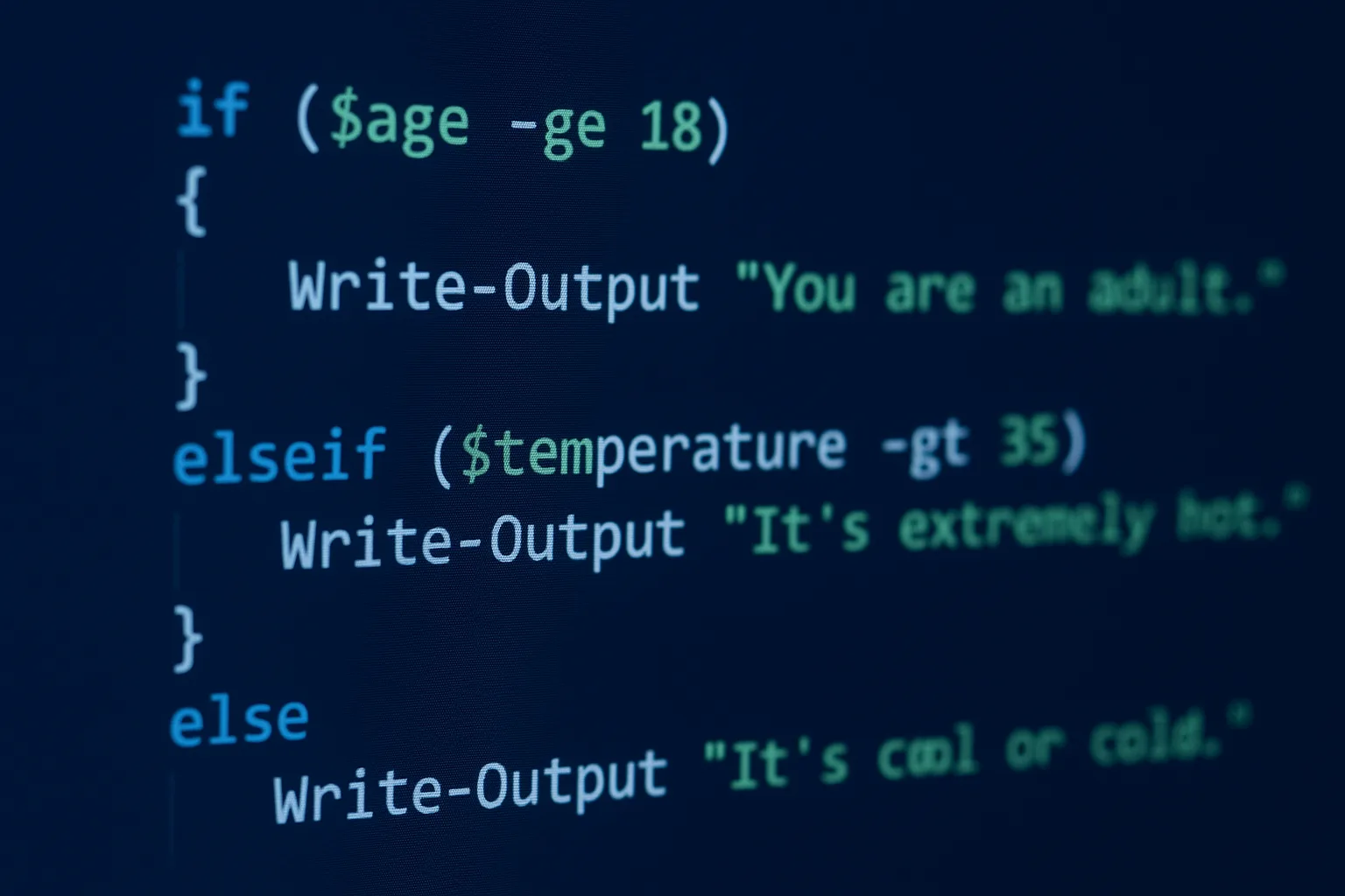 Conditional Logic in PowerShell